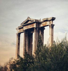 temple, colonne 